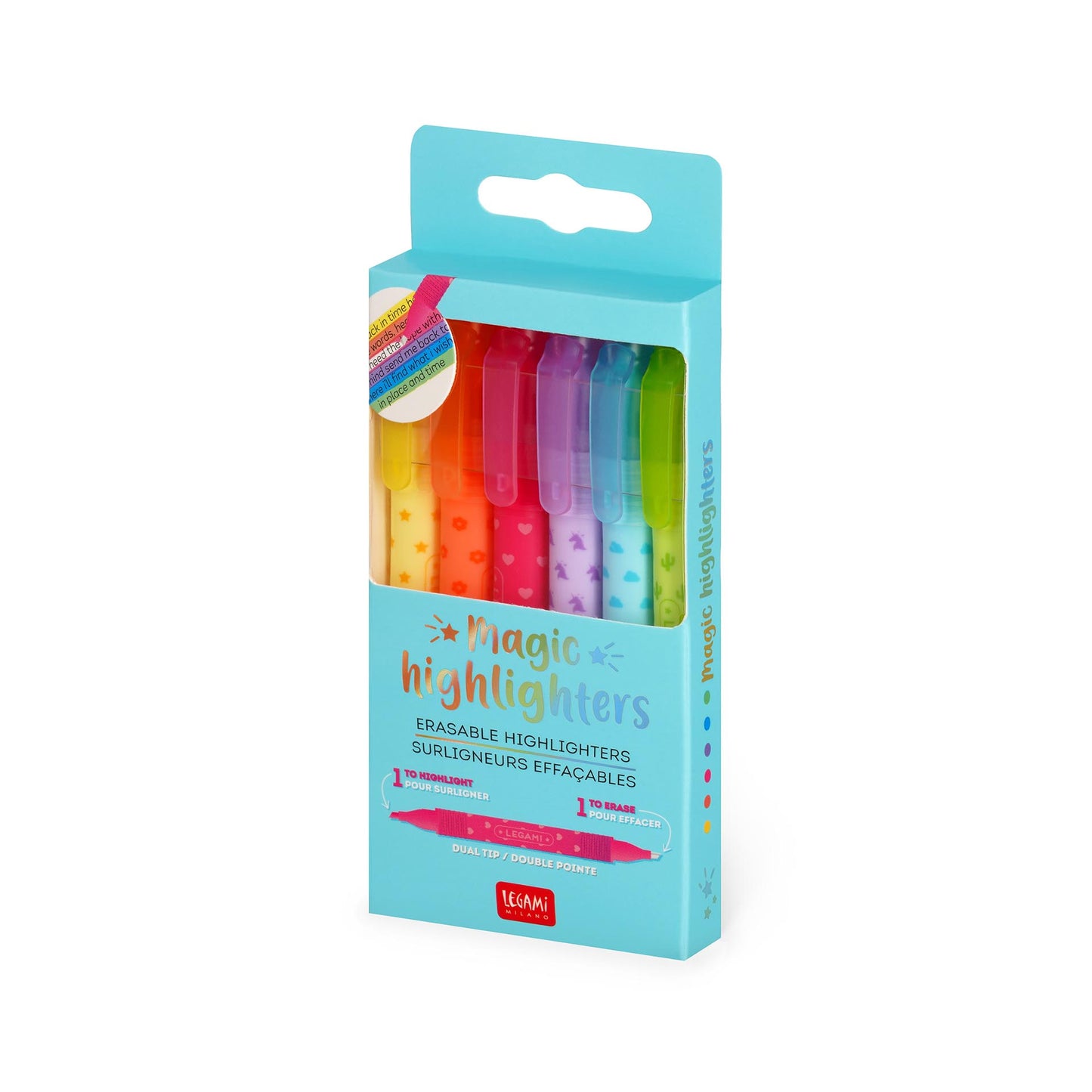 Set mit 6 löschbaren Textmarkern - Magic Highlighters