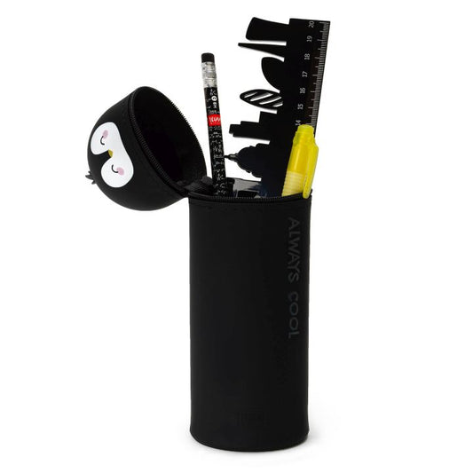 KAWAII - 2-IN-1 SILICONE PENCIL CASE - PENGUIN