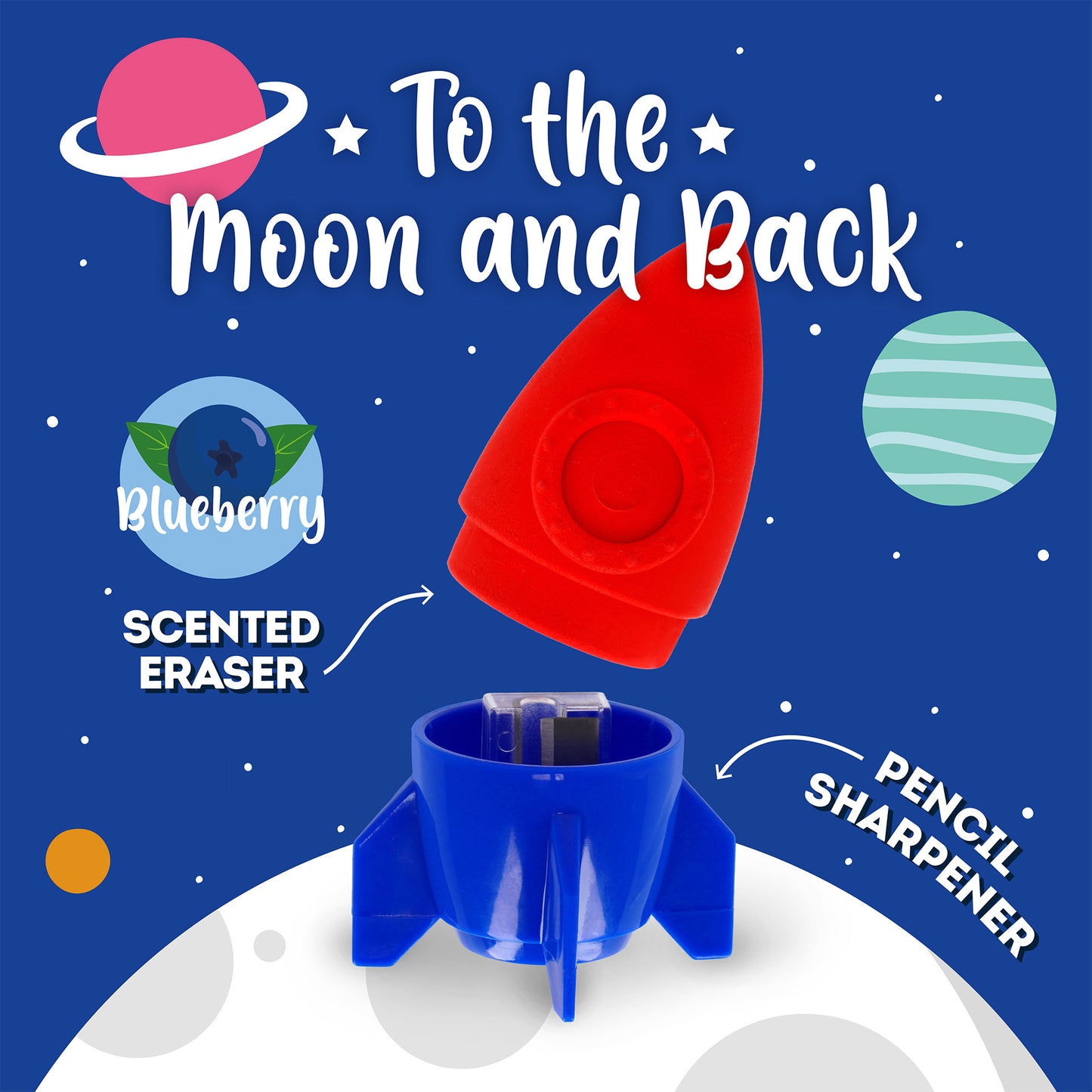 Anspitzer mit Radiergummi - To The Moon And Back