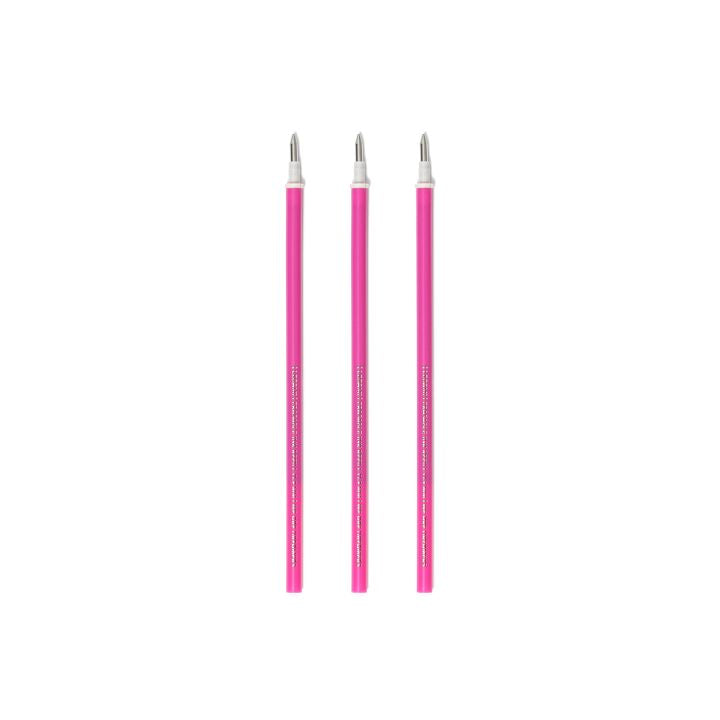 3 PCS ERASABLE GEL PEN REFILLS - 0,7 MM - PINK INK