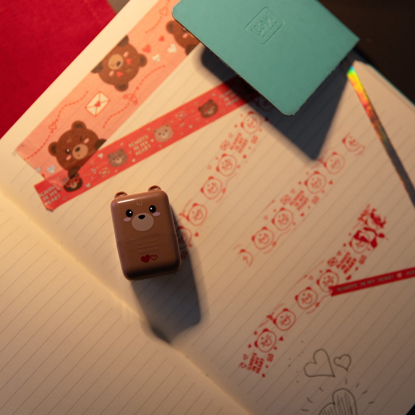 Deko-Rollstempel - Teddy Bear - Deco Roller Stamp