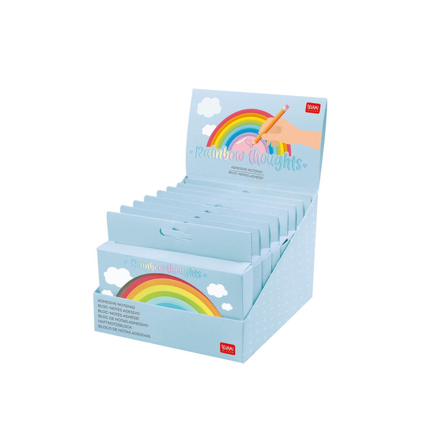 Notizblock mit Klebezettel - Rainbow Thoughts