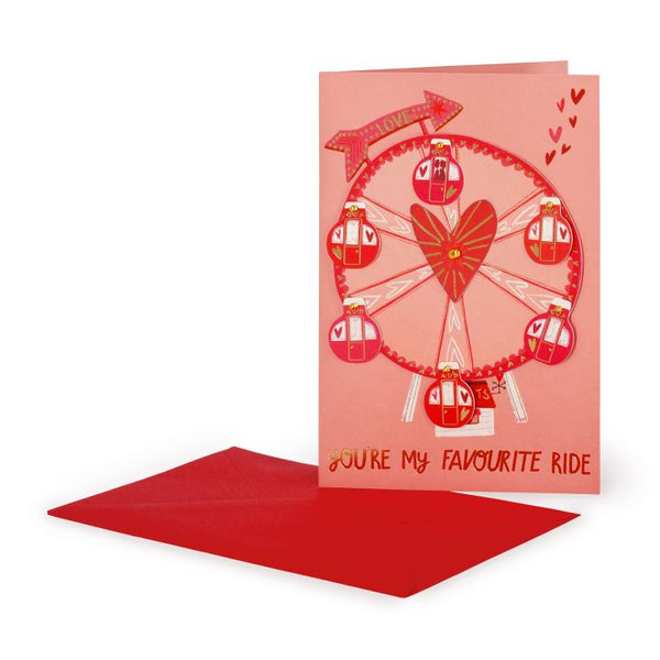 Glückwunschkarte mit Applikation - Greeting Card with Application