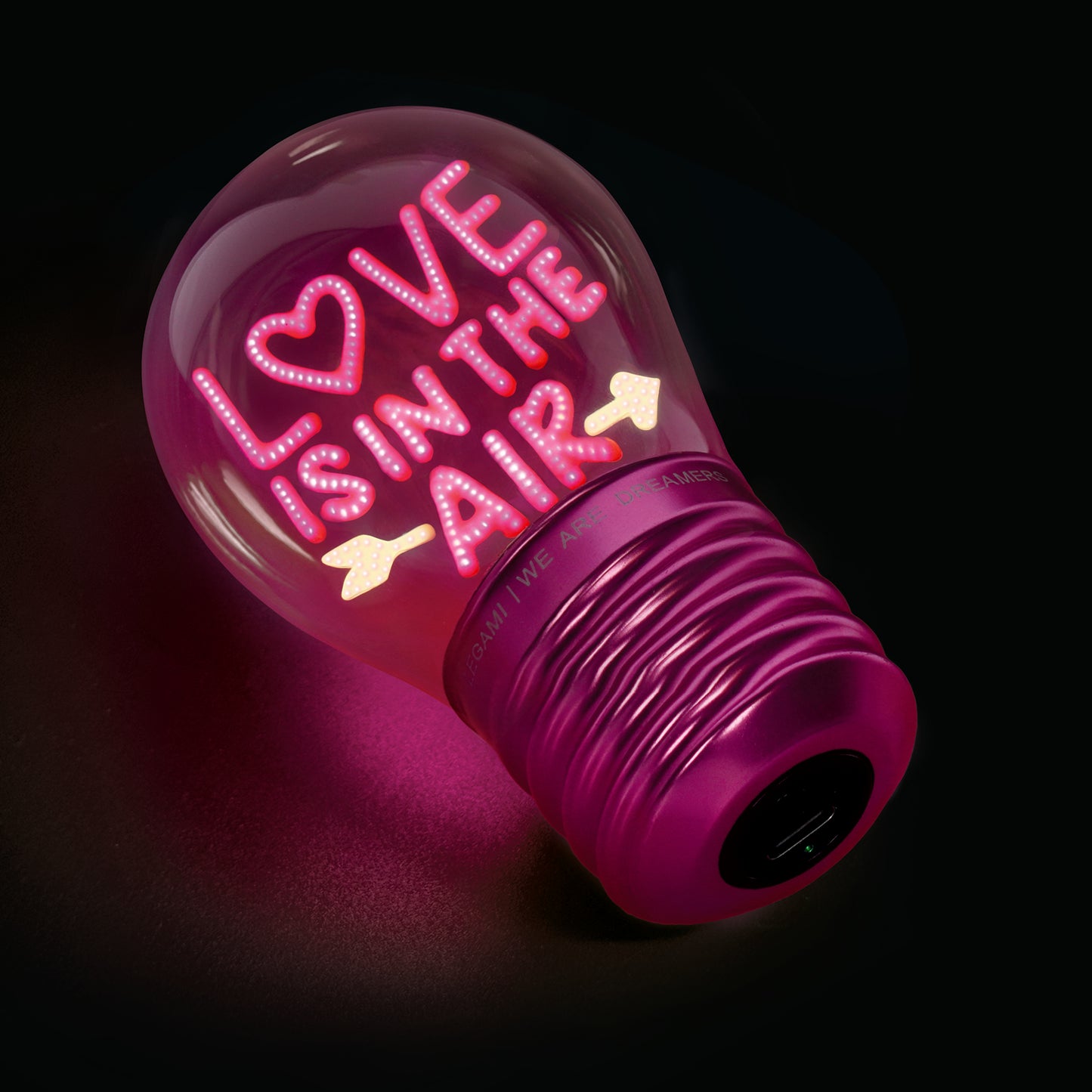 Deko-Tischlampe in Glühbirnenform - Love Is in the Air - Bulb Fiction