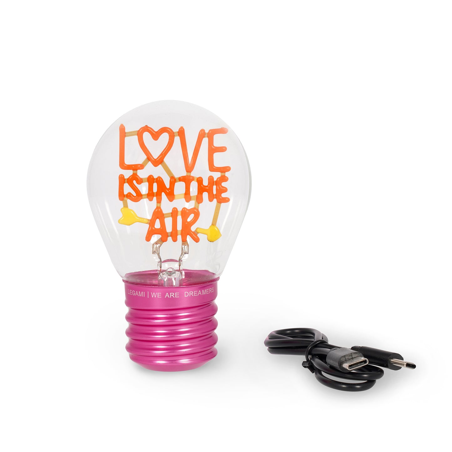 Deko-Tischlampe in Glühbirnenform - Love Is in the Air - Bulb Fiction