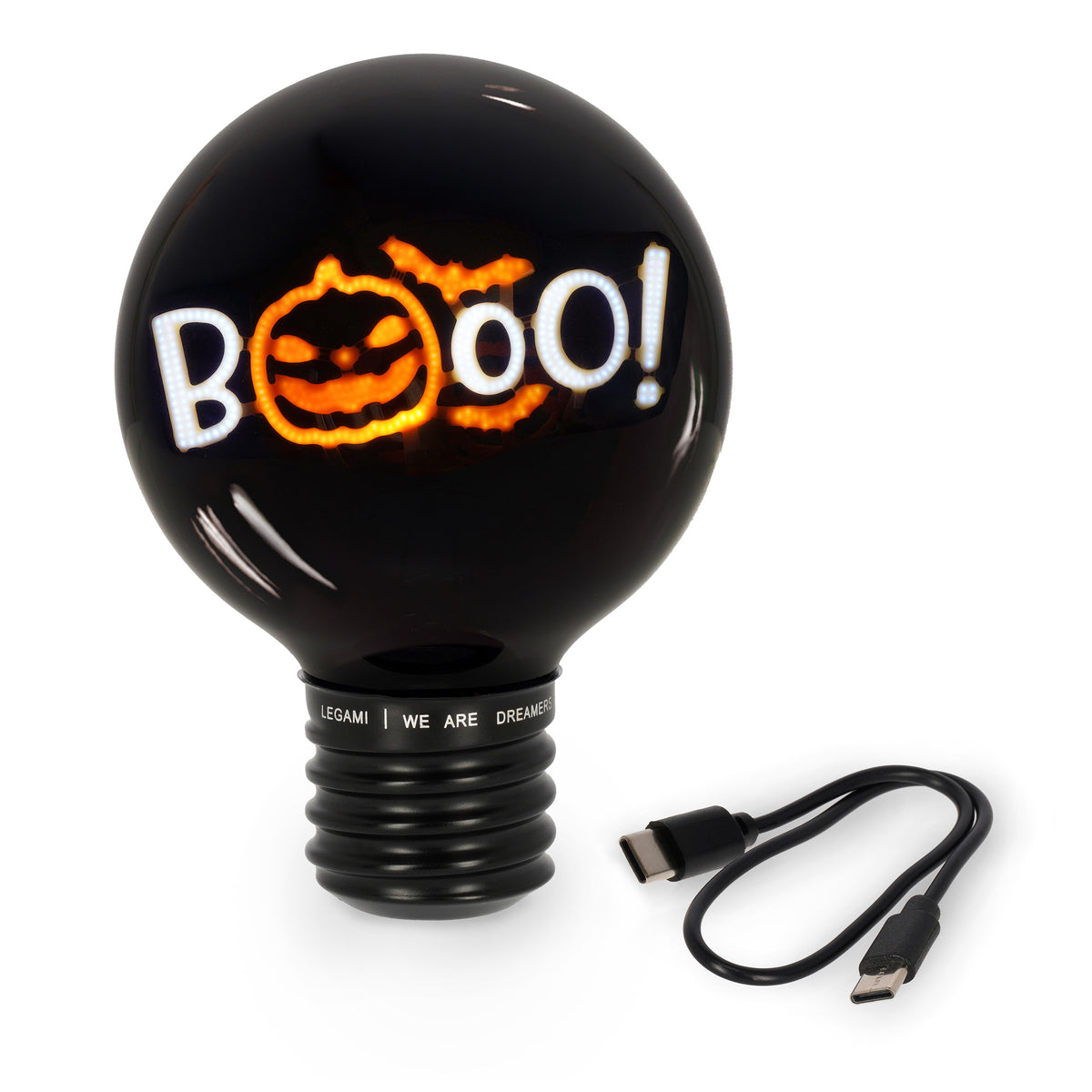 Legami Deko-Tischlampe in Glühbirnenform - Pumpkin Booo - Bulb Fiction