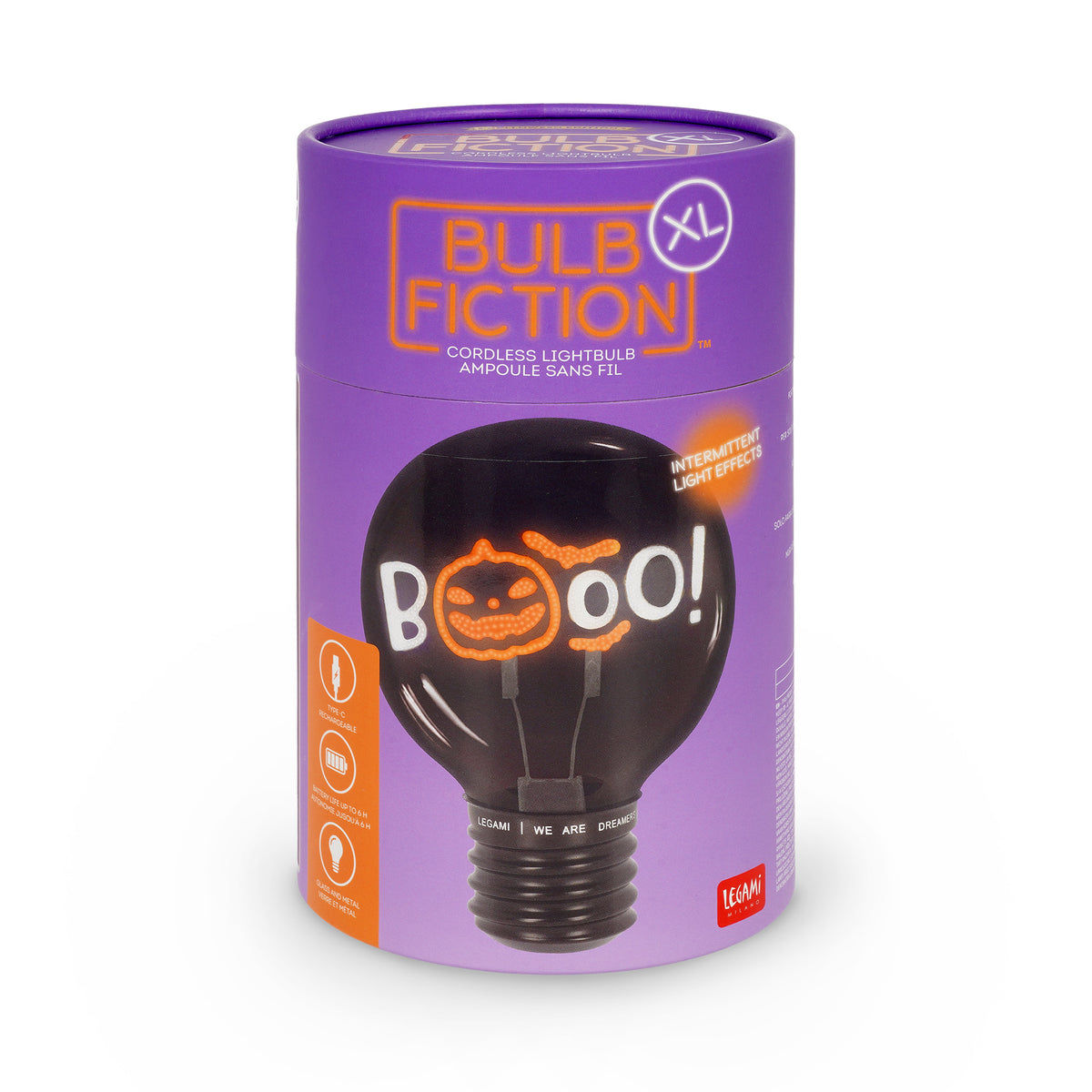 Legami Deko-Tischlampe in Glühbirnenform - Pumpkin Booo - Bulb Fiction
