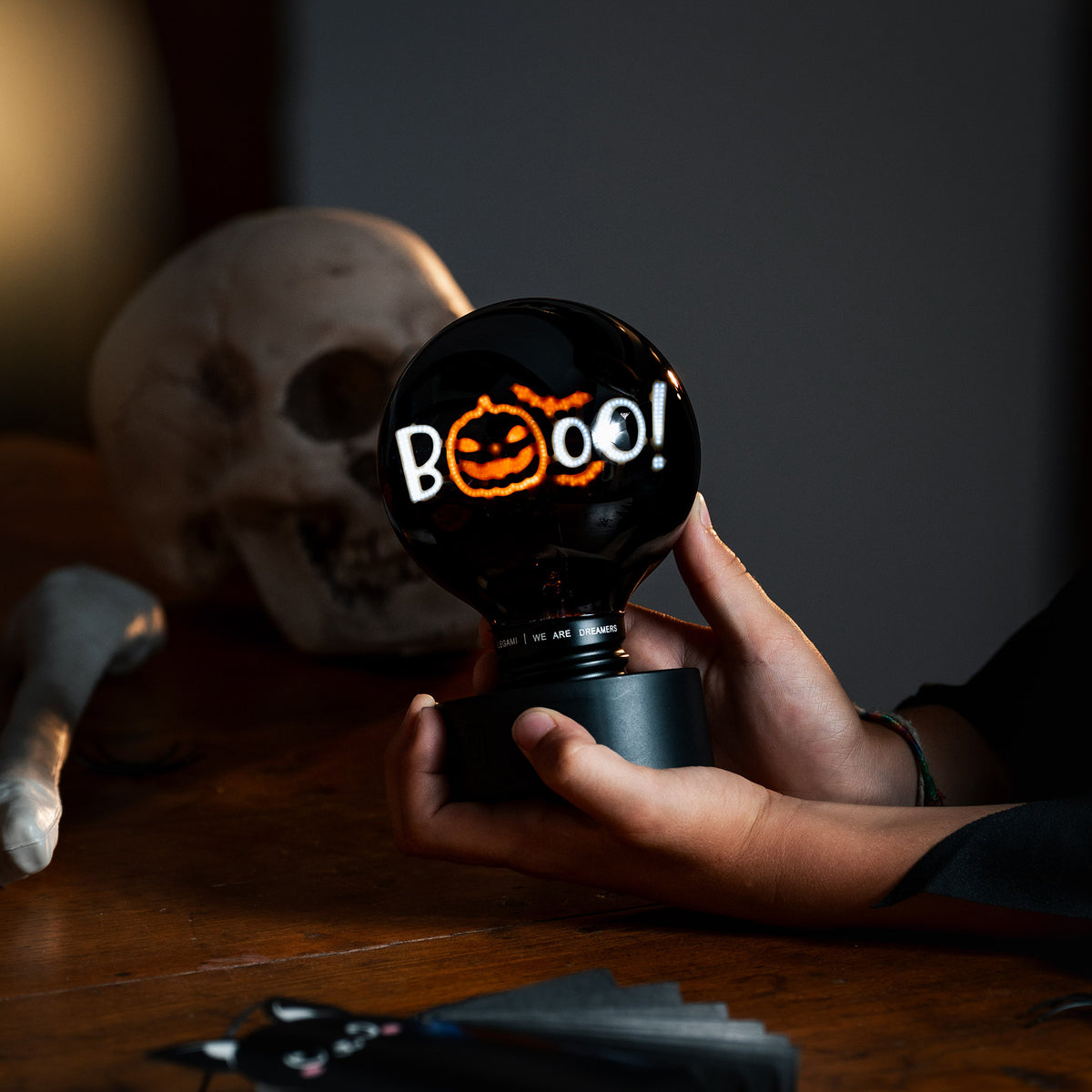 Legami Deko-Tischlampe in Glühbirnenform - Pumpkin Booo - Bulb Fiction