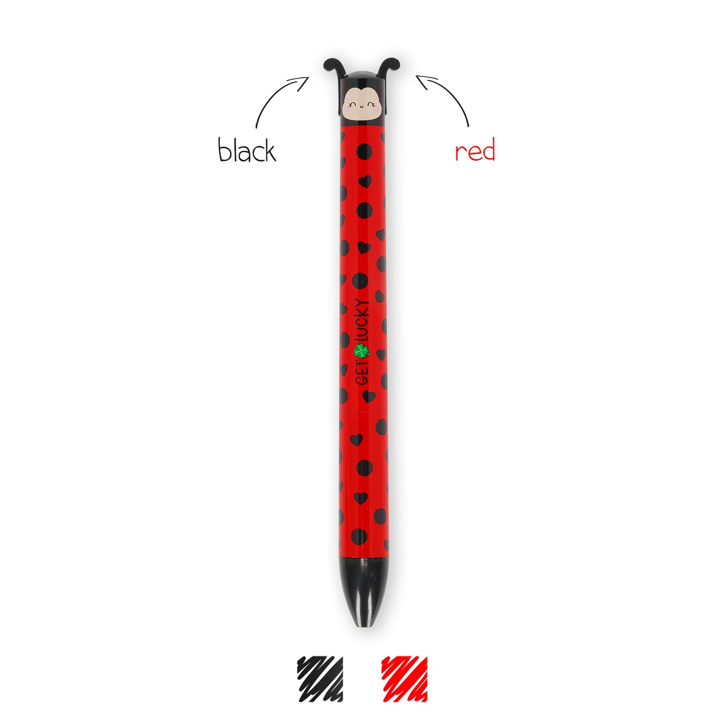 Zweifarbiger Kugelschreiber Ladybug - Click&Clack