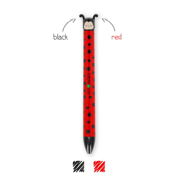 Zweifarbiger Kugelschreiber Ladybug - Click&Clack