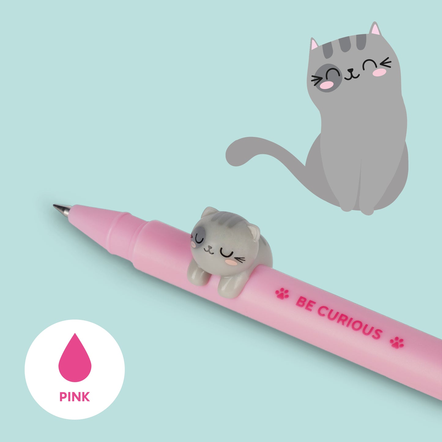 Gelstift mit Deko-Tierchen Kitty „Be Curious“ - Lovely Friends