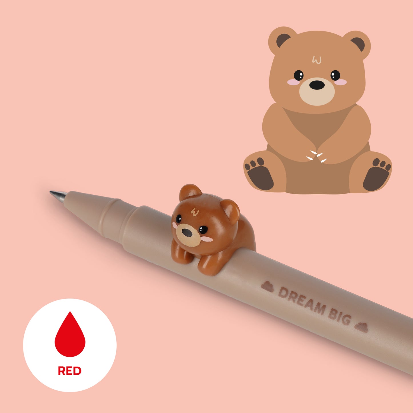 Gelstift mit Deko-Tierchen Teddy Bear „Dream Big“ - Lovely Friends