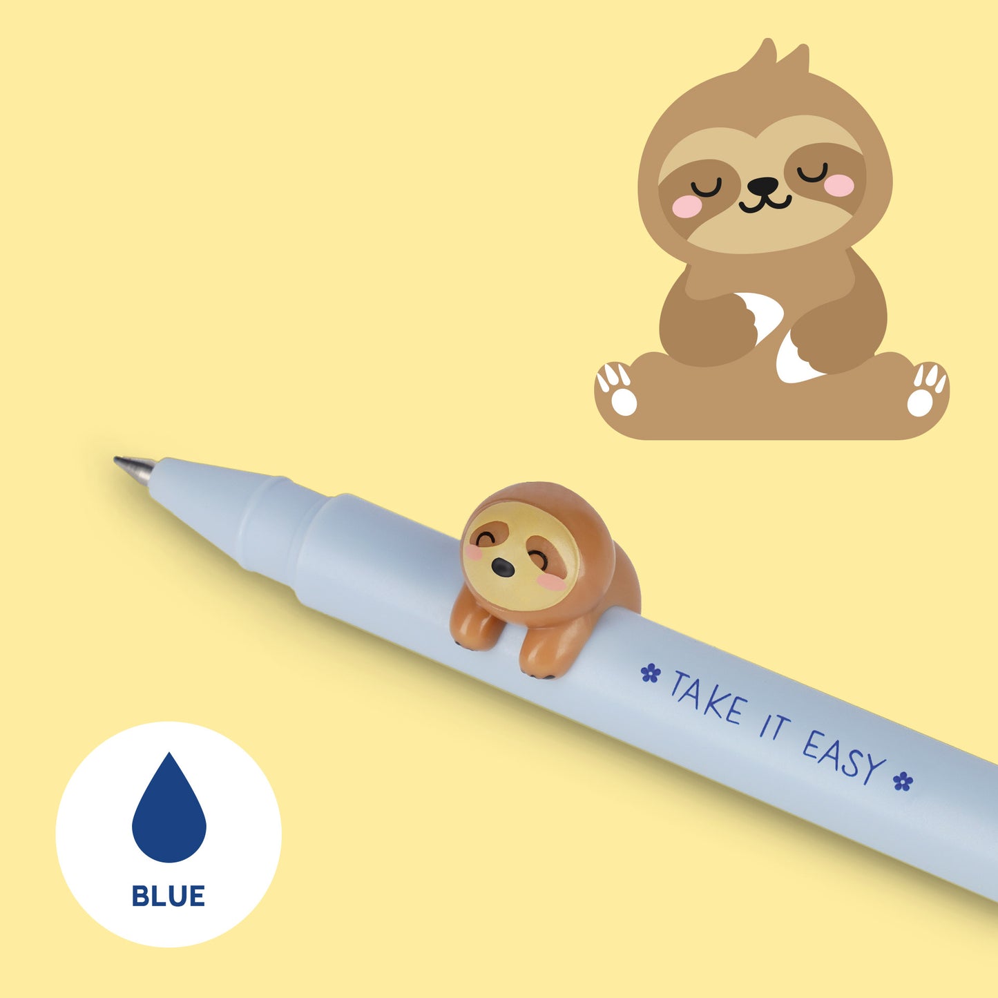 Gelstift mit Deko-Tierchen Sloth „Take It Easy“ - Lovely Friends (Restyle)