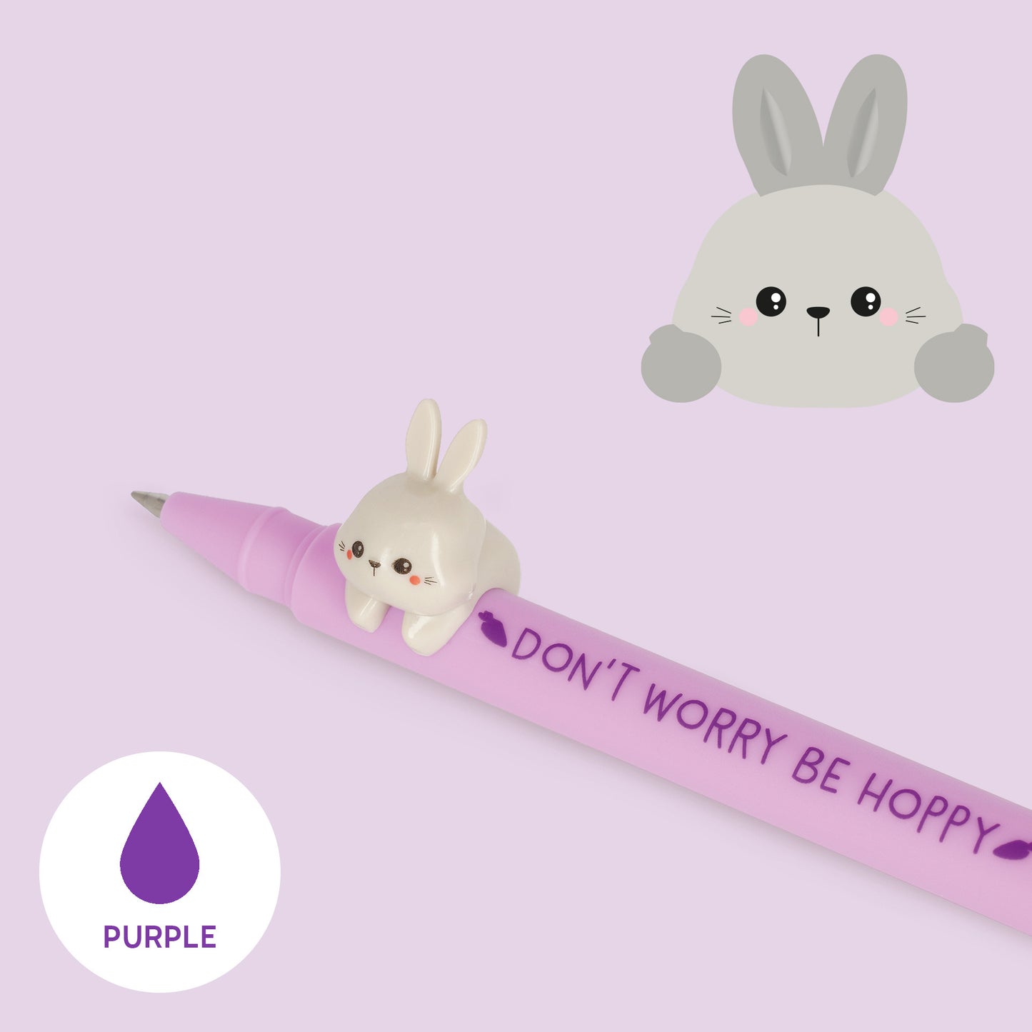 Gelstift mit Deko-Tierchen Bunny „Don’t Worry Be Hoppy“ - Lovely Friends (Restyle)