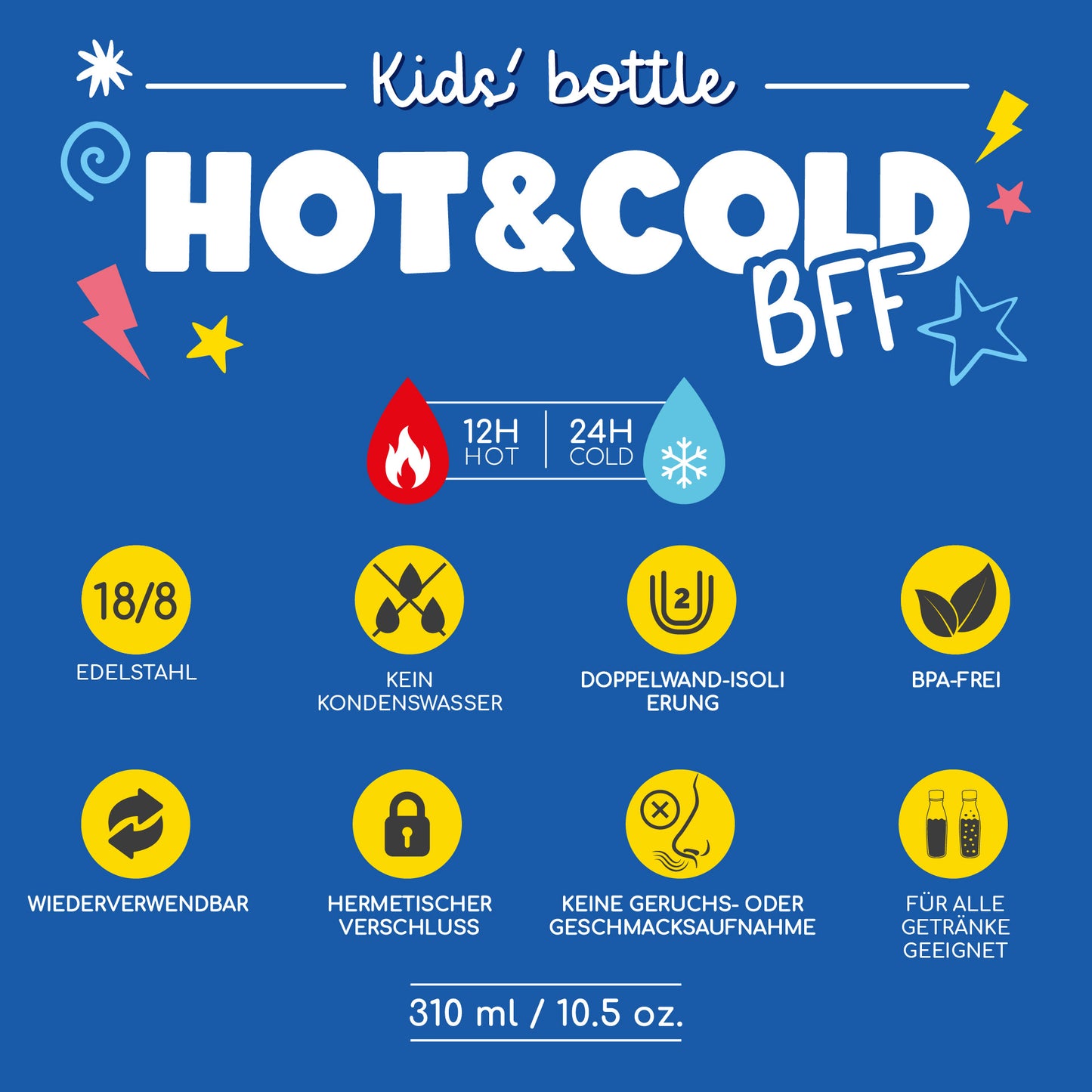 Thermosflasche für Kinder - Monster - Hot&Cold BFF