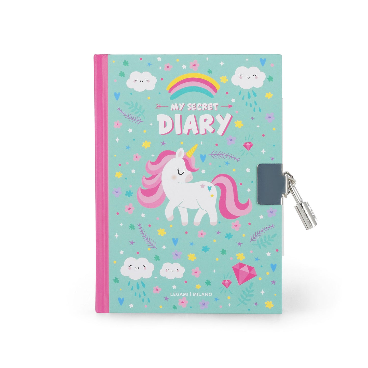 Geheimes Tagebuch mit illustriertem Hardcover und Vorhängeschloss - Unicorn - My Secret Diary
