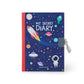Geheimes Tagebuch mit illustriertem Hardcover und Vorhängeschloss - Space - My Secret Diary