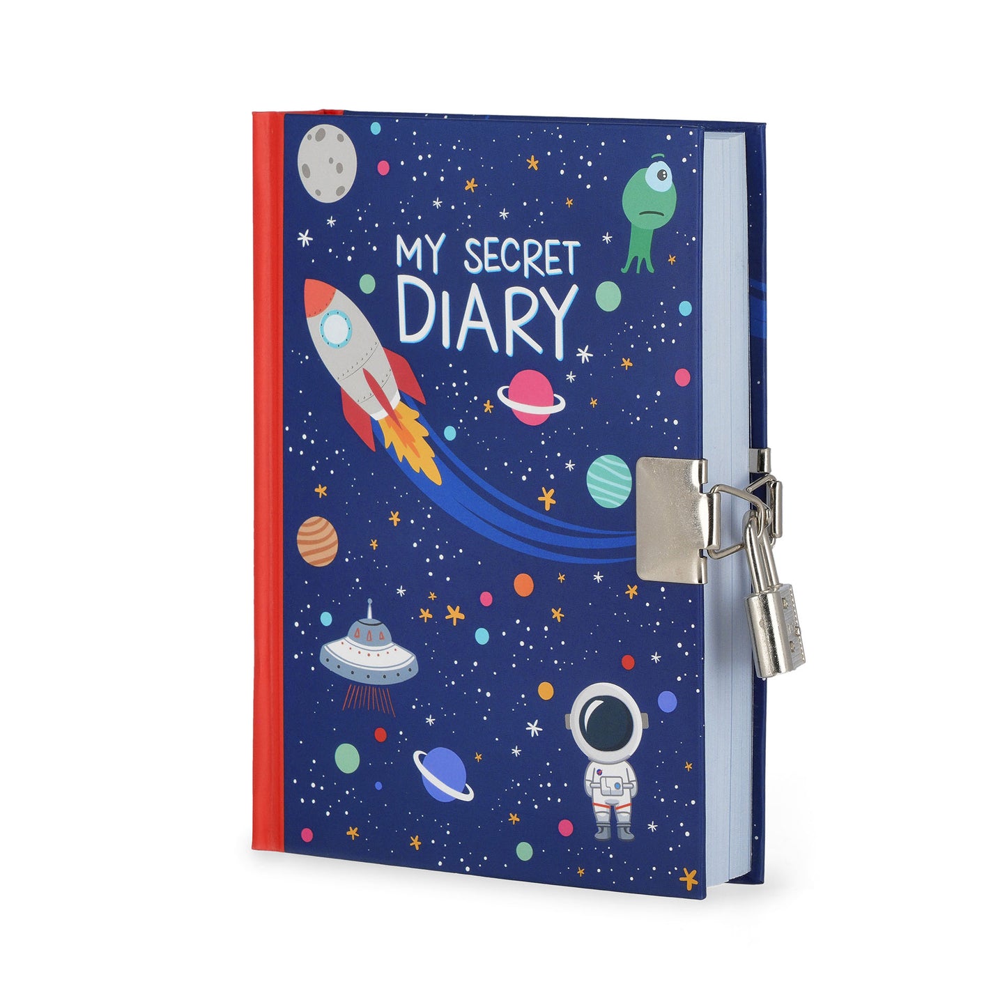 Geheimes Tagebuch mit illustriertem Hardcover und Vorhängeschloss - Space - My Secret Diary