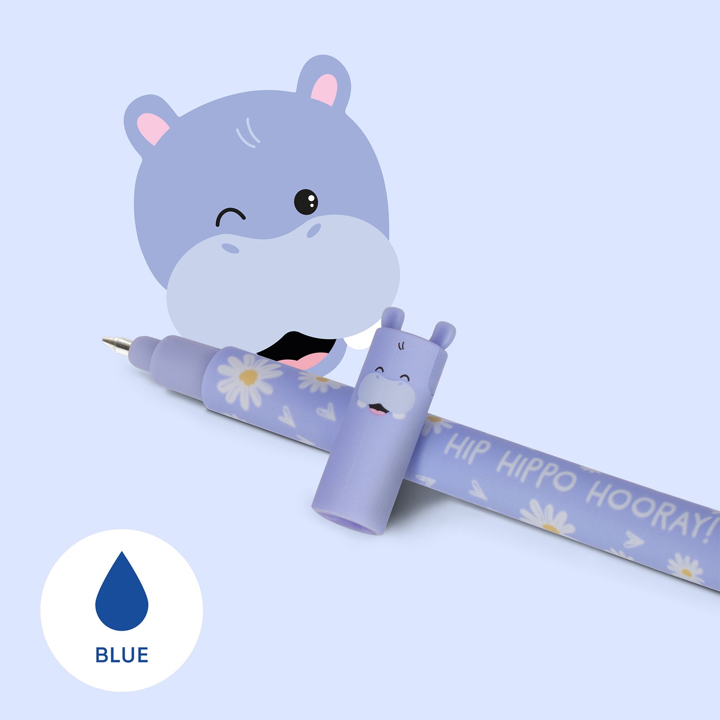 Löschbarer Gelstift Hippo „Hip Hippo Hooray!“ - Erasable Pen