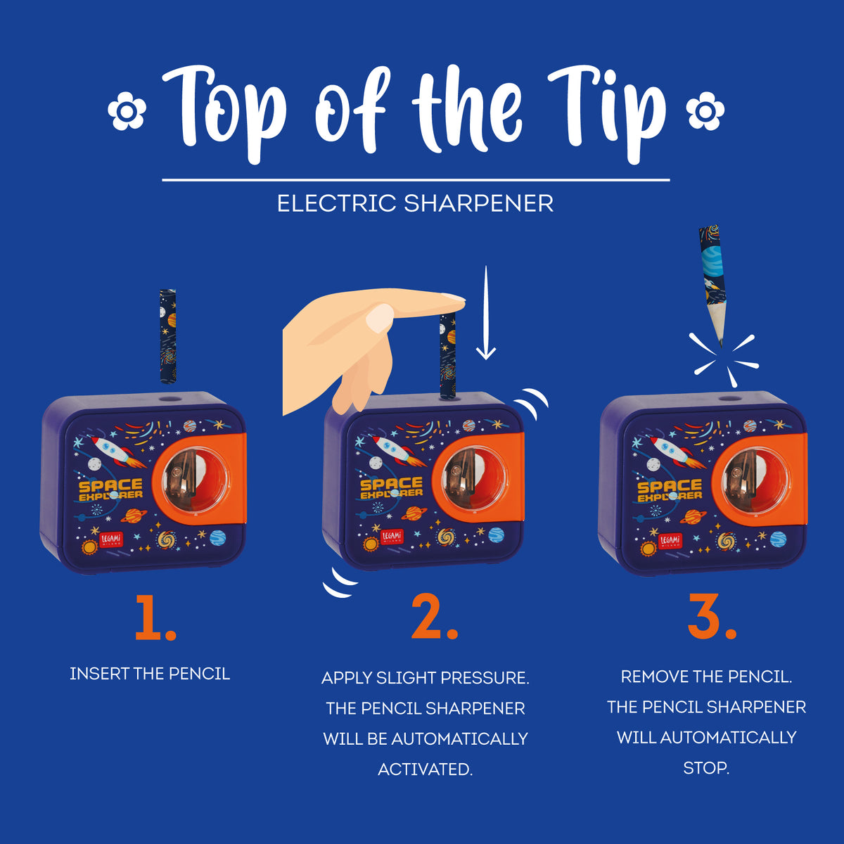 Legami Elektrischer Anspitzer - Top of the Tip - Space
