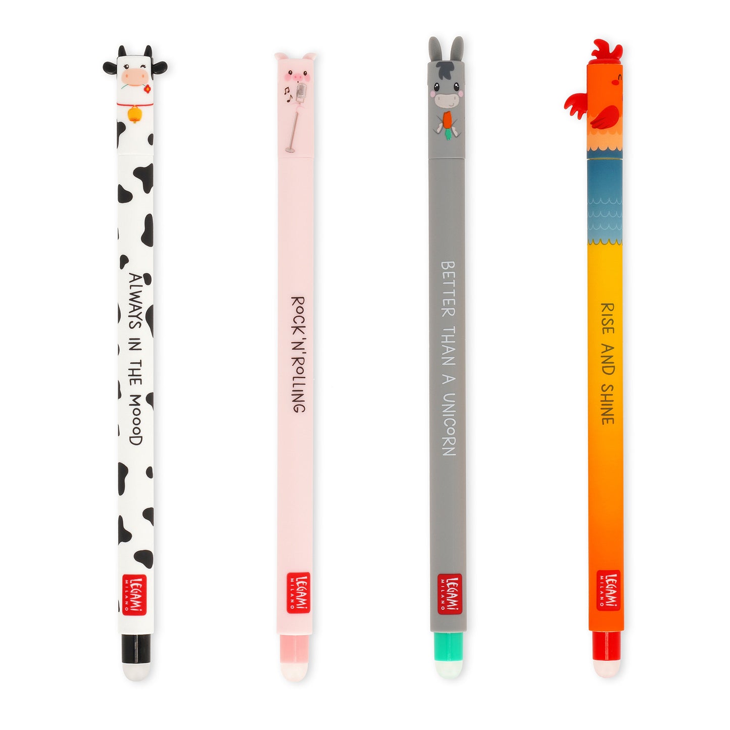 Set mit 4 Löschbaren Gelstiften - Erasable Pen - Farm Sweet Farm- max. 3 Bestellmenge (2026))