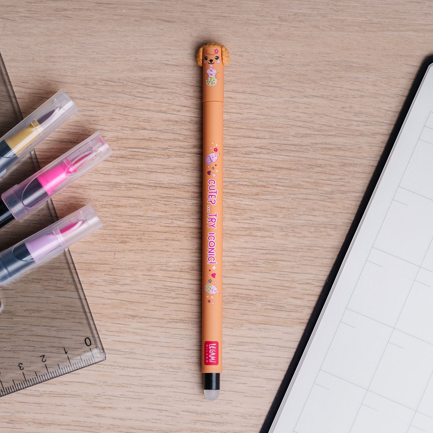 Set mit 3 Löschbaren Gelstiften - Erasable Pen - Fur-ever Friends - max. 3 Bestellmenge