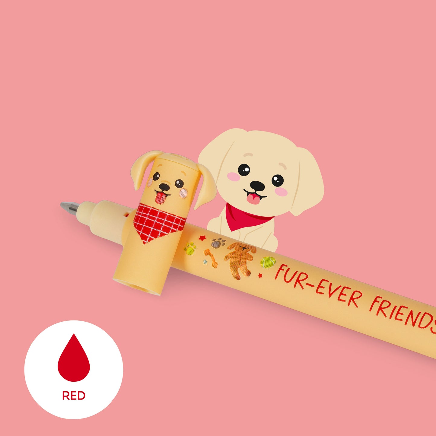 Set mit 3 Löschbaren Gelstiften - Erasable Pen - Fur-ever Friends - max. 3 Bestellmenge