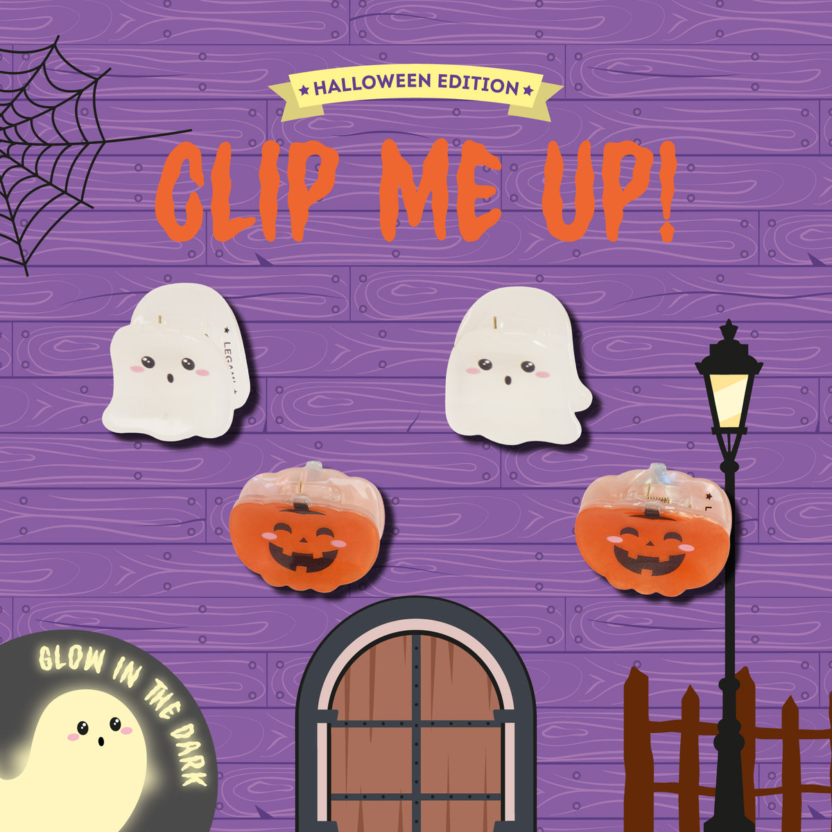 Legami Halloween Set aus 4 Mini-Haarclips - Clip Me Up!