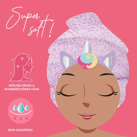 Turban-Handtuch für die Haare Unicorn - Love my Hair