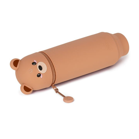 KAWAII - 2-IN-1 SILICONE PENCIL CASE - TEDDY BEAR