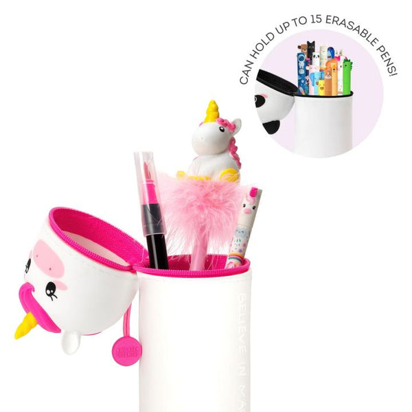 KAWAII - 2-IN-1 SILICONE PENCIL CASE - UNICORN