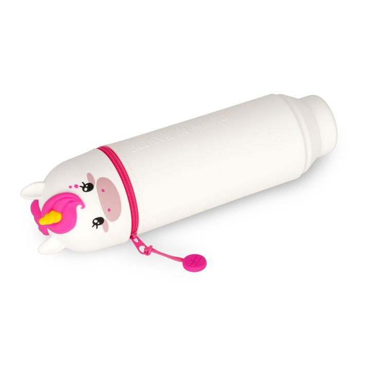 KAWAII - 2-IN-1 SILICONE PENCIL CASE - UNICORN