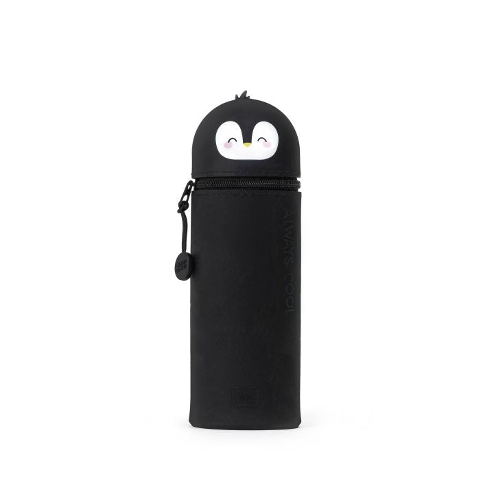 KAWAII - 2-IN-1 SILICONE PENCIL CASE - PENGUIN
