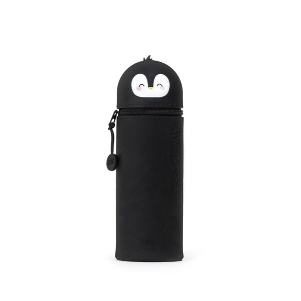 KAWAII - 2-IN-1 SILICONE PENCIL CASE - PENGUIN