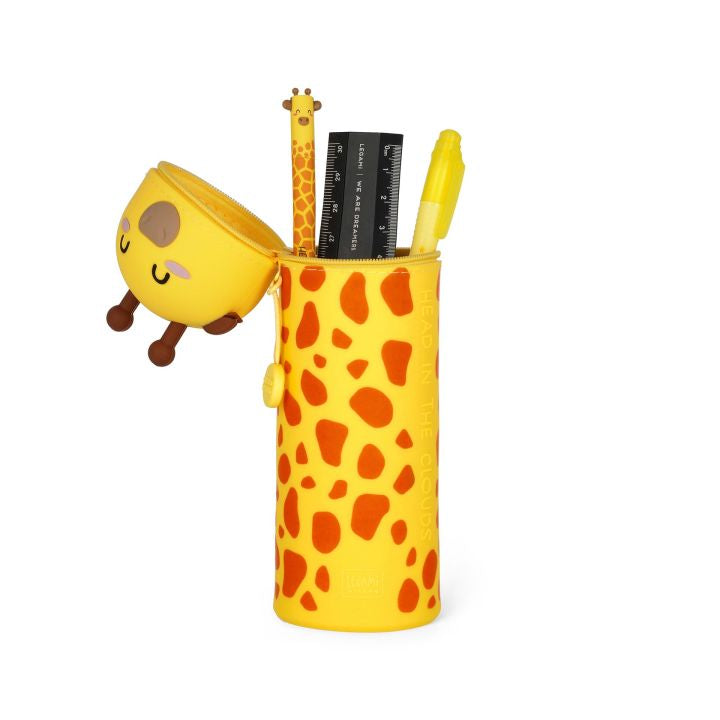 KAWAII - 2-IN-1 SILICONE PENCIL CASE - GIRAFFE