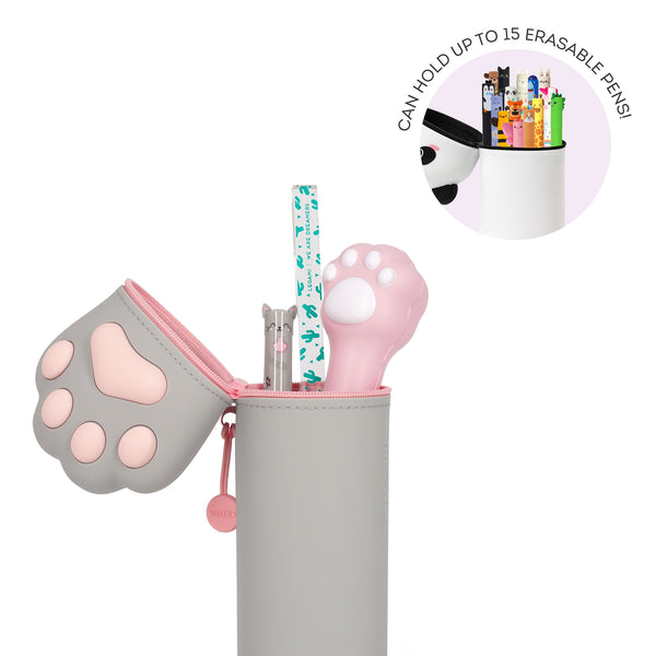 2-in-1-Federmäppchen aus Silikon Kitty Paw