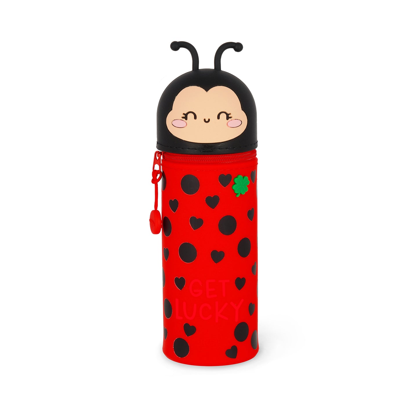 2-in-1 Silicone Ladybug "Get Lucky" Pencil Case