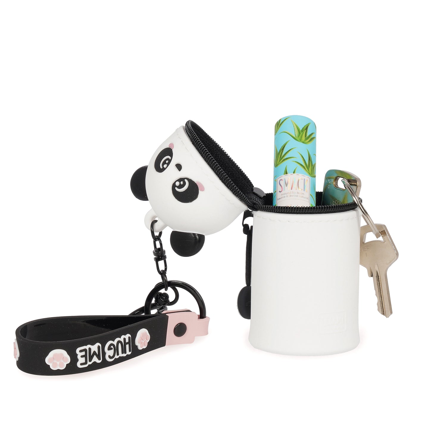 Münztasche mit Schlüsselanhänger Panda - Mini Kawaii