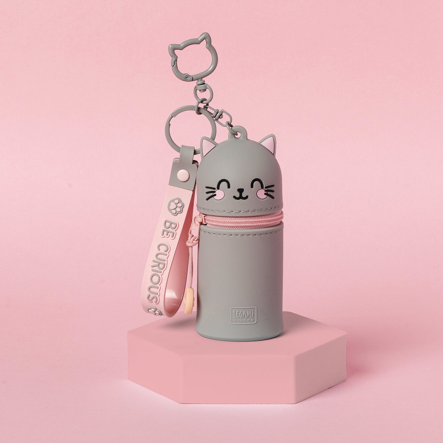 Münztasche mit Schlüsselanhänger Kitty - Mini Kawaii