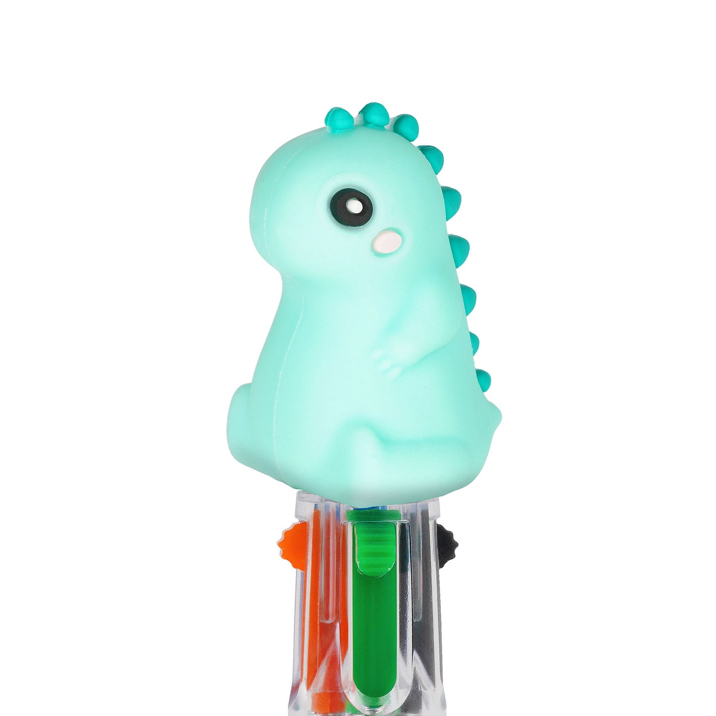 Mini-Kugelschreiber mit 4 Farben - Dino - Mini Magic Rainbow