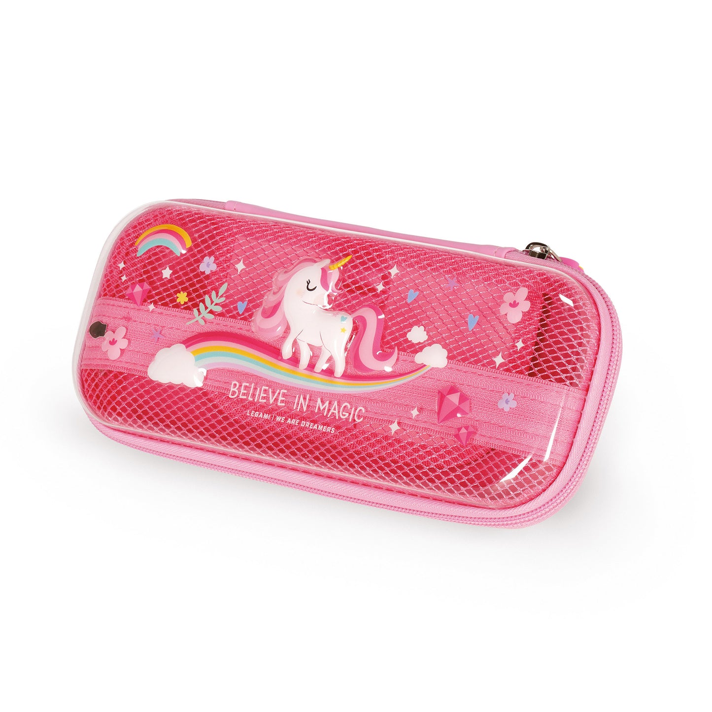 Transparentes Hartschalen-Federmäppchen Einhorn - WonderWow
