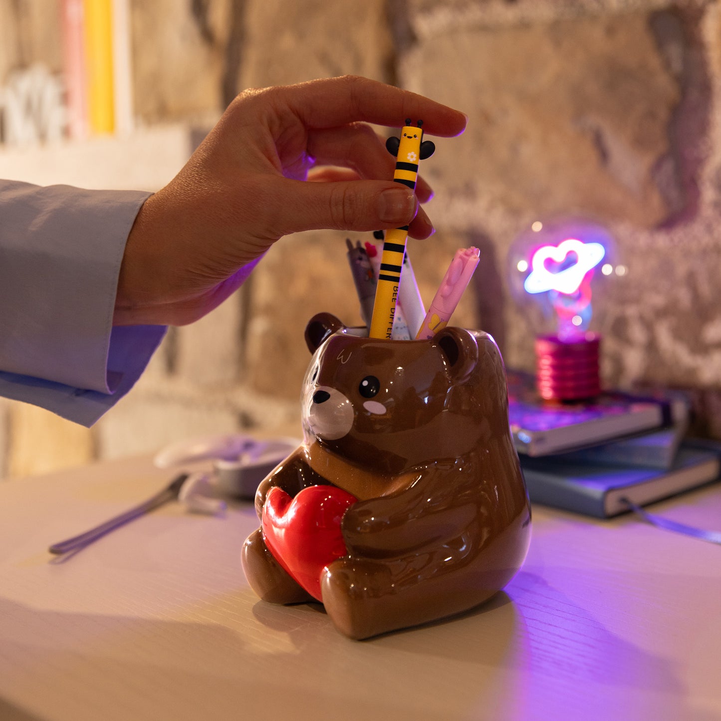 Keramik-Stiftehalter - Teddy Bear - Desk Friends