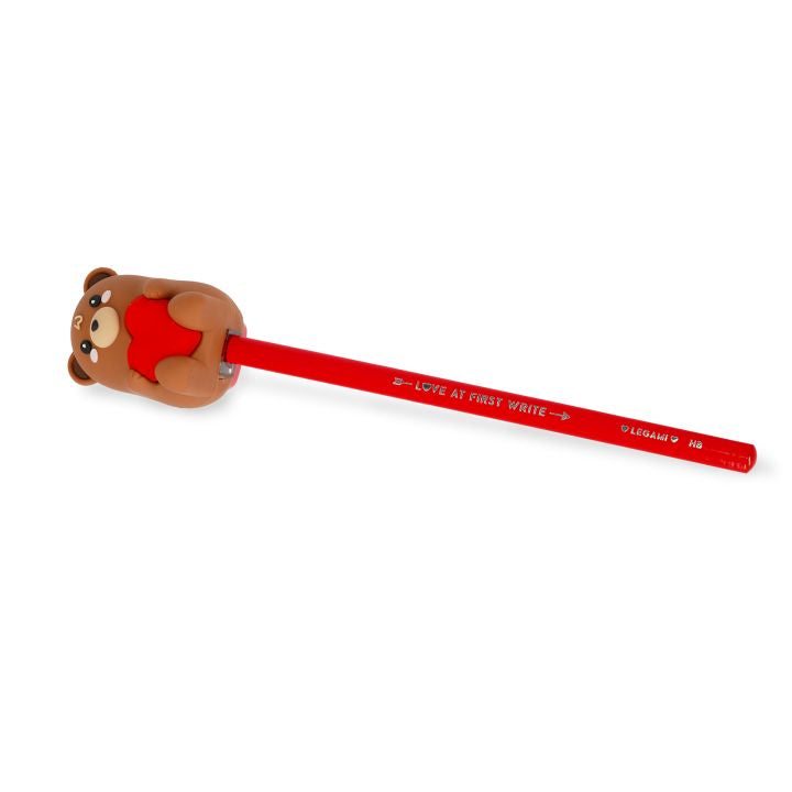 SHARPENING IS MAGIC - LIGHT-UP PEN. SHARPENER CONT. - TEDDY BEAR