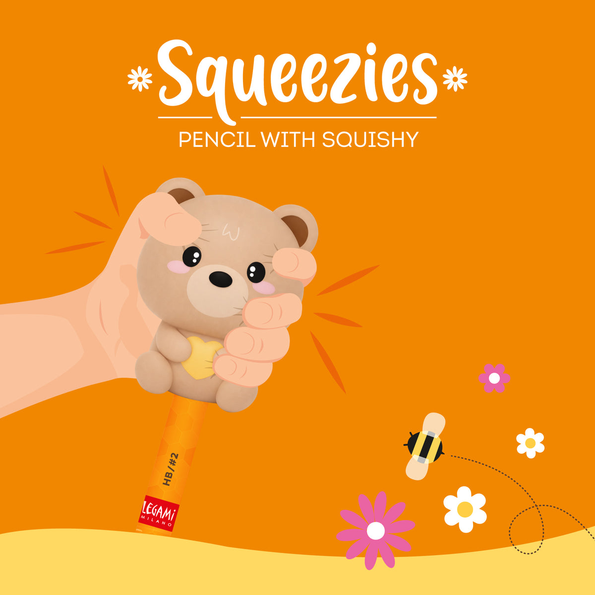 Legami Anti-Stress-Bleistift Teddy Bear „Dream Big“ - Squeezies