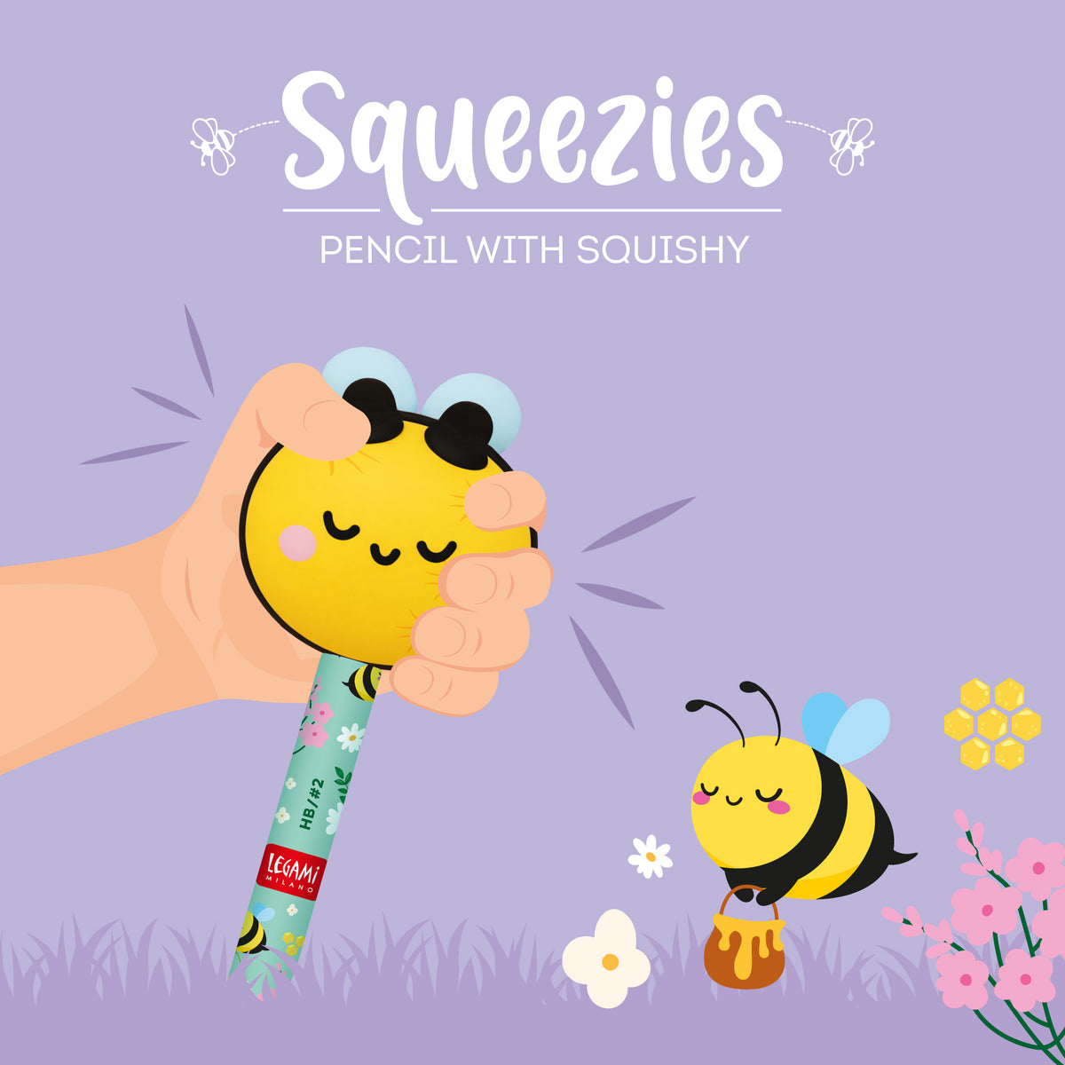 Legami Anti-Stress-Bleistift Bee „Bee Different“ - Squeezies