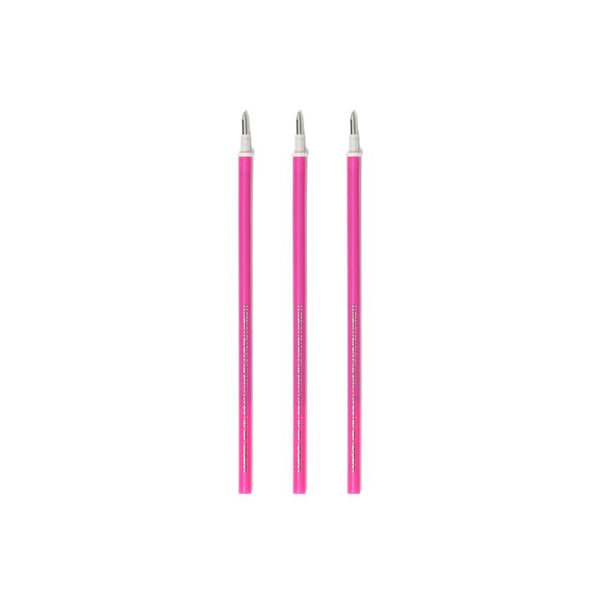 3 PCS  ERASABLE GEL PEN REFILLS - 0,7 MM - PINK INK