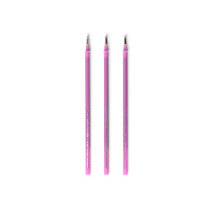 3 PCS  ERASABLE GEL PEN REFILLS - 0,7 MM - PURPLE INK