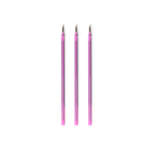 3 PCS  ERASABLE GEL PEN REFILLS - 0,7 MM - PURPLE INK