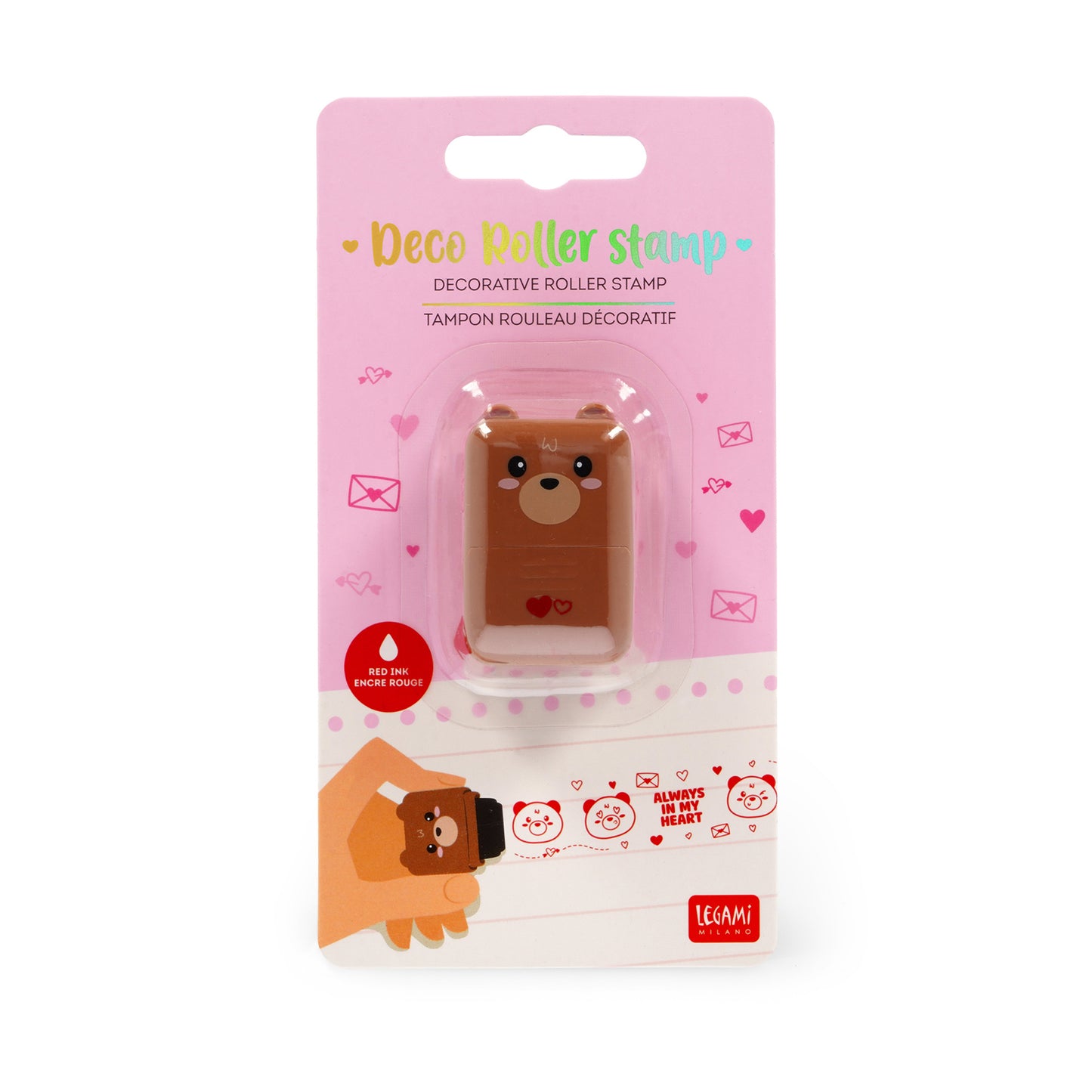 Deko-Rollstempel - Teddy Bear - Deco Roller Stamp