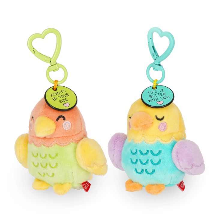 Super Soft tiny set of 2 plush key rings